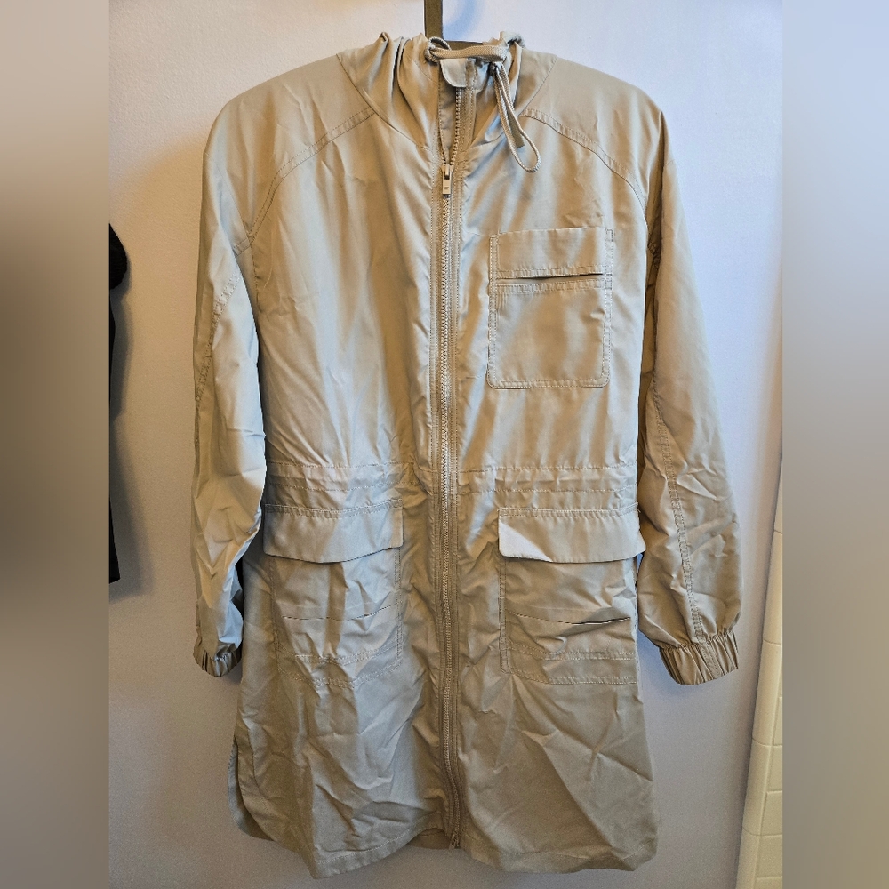 Women's Beige Hooded Jacket